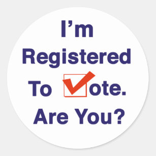 I’m Registered to Vote 2024 Classic Round Sticker
