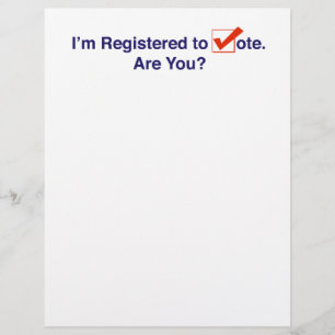 I’m Registered to Vote 2024 Custom Letterhead
