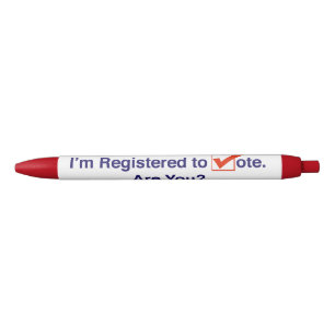 I’m Registered to Vote 2026 Black Ink Pen