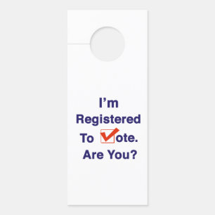 I’m Registered to Vote 2026 Door Hanger