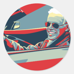 I’M RIDIN WITH BIDEN CLASSIC ROUND STICKER