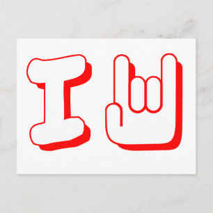 I \m/ Rock - Emo, Rocker, Alternative, Music Postcard