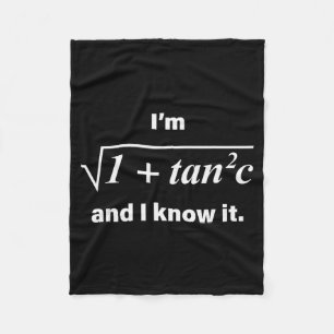 I’m Sec C And I Know It Funny Math Pun Math Lover Fleece Blanket