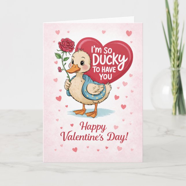 I’m So Ducky to Have You Valentine’s Day Card (Front)