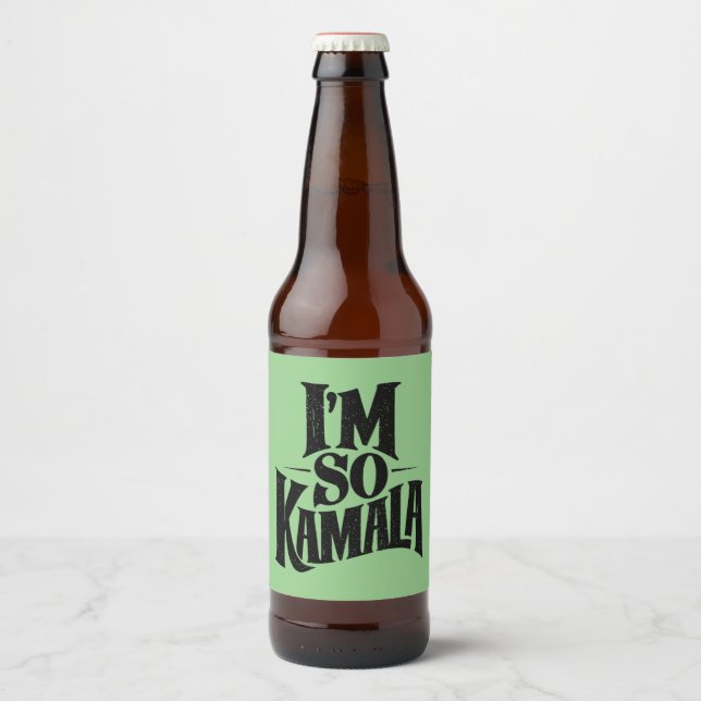 I’m so Kamala Brat Green Meme  Beer Bottle Label (Front)