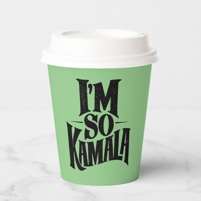 I’m so Kamala Brat Green Meme  Paper Cups (Front)