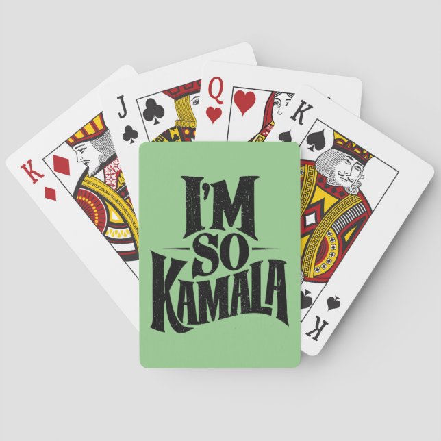 I’m so Kamala Brat Green Meme  Playing Cards (Back)