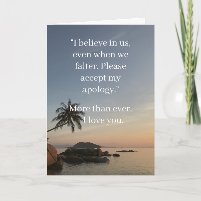 I’m Sorry Relationship Card | Elegant Apology (Front)