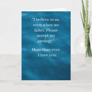 I’m Sorry Relationship Card Elegant Apology