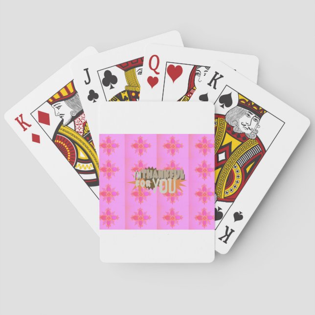 I’m Thankful for You: A Heartfelt Expression  Playing Cards (Back)