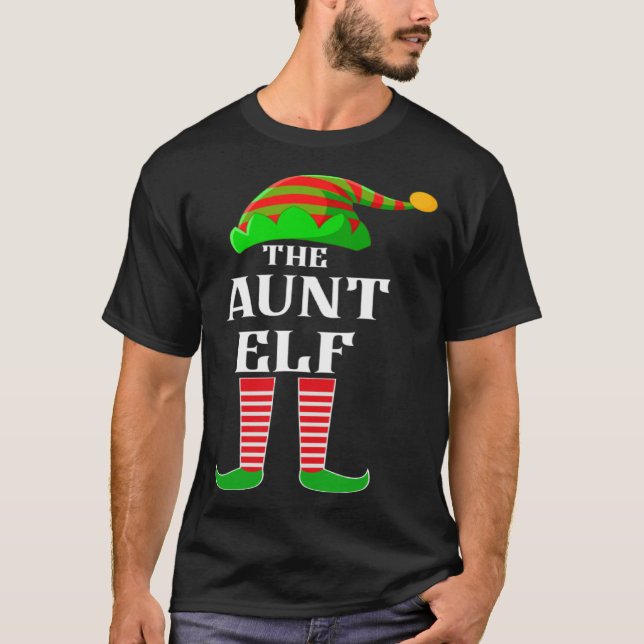 I m the Aunt Elf Family Matching Costume Christmas T-Shirt (Front)