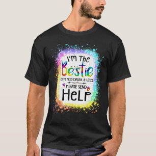 I m The Bestie couples love Summer beach party ti T-Shirt