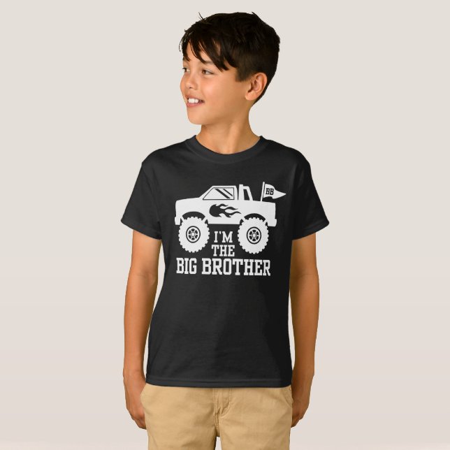 I’m The Big Brother Monster Truck T-Shirt (Front Full)