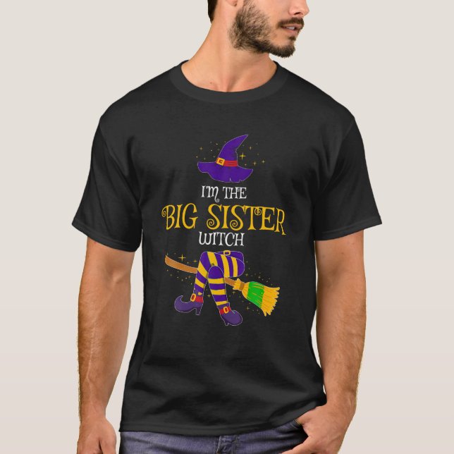 I m The Big Sister Witch Family Matching Costume H T-Shirt (Front)