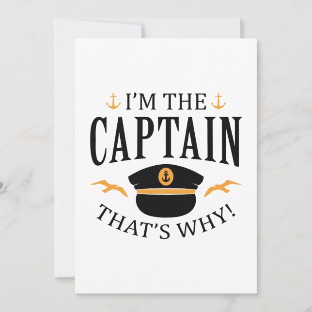 I’m The Captain Thank You Card (Front)