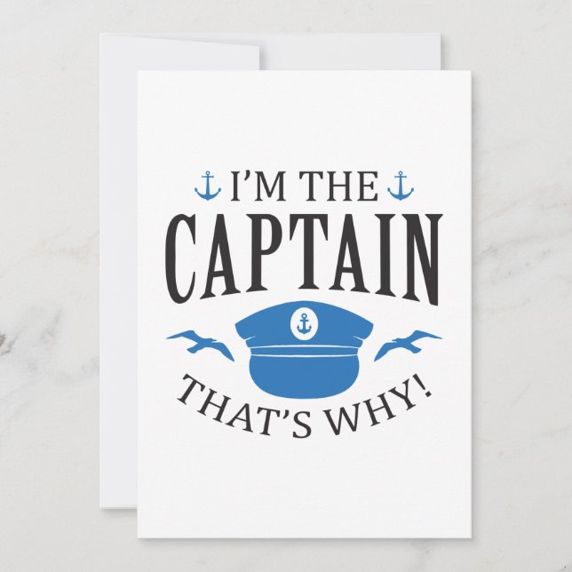 I’m The Captain Thank You Card (Front)