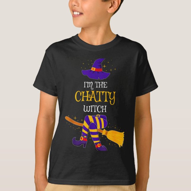I’m The Chatty Witch Family Matching Costume Hallo T-Shirt (Front)
