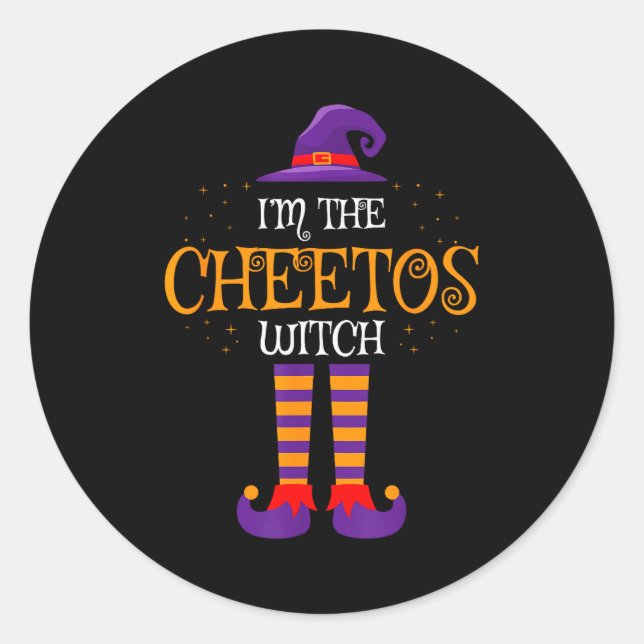 I’m The Cheetos Witch Halloween Family Matching Co Classic Round Sticker (Front)