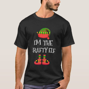 I m The Crafty Elf Christmas Holiday Elf Squad Xma T-Shirt