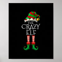 i m the crazy elf cute family christmas matching  