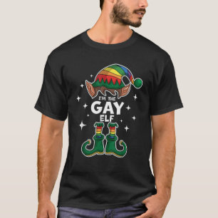 I m The Gay Elf LGBTQ Rainbow Elf Matching Family T-Shirt