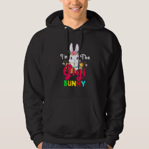 I M The Gigi Bunny Happy Easter Floral Bunny Match Hoodie