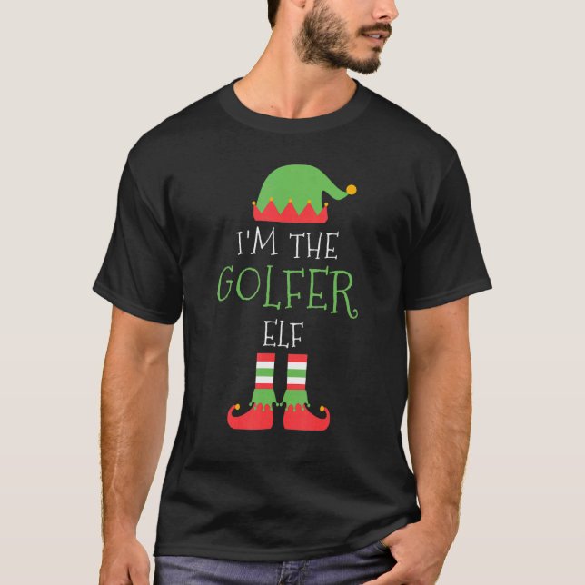I M The Golfer Elf Christmas Family Matching Group T-Shirt (Front)
