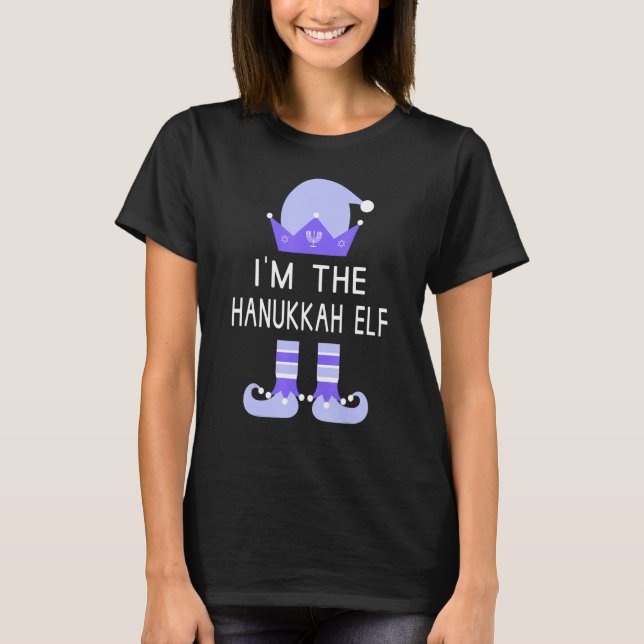 I M The Hanukkah Elf Funny Christmas Matching Grou T-Shirt (Front)