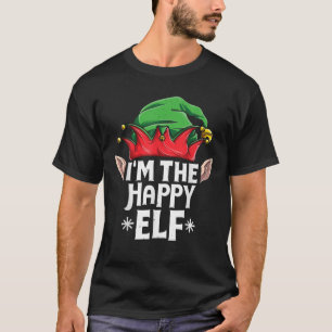 I m The Happy Elf Funny Christmas Family Matching  T-Shirt