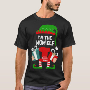 I m The Mum Elf Outfit Women Christmas Couple Mat T-Shirt