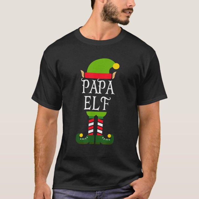 I m The Papa Elf Family Matching Christmas Pajama  T-Shirt (Front)