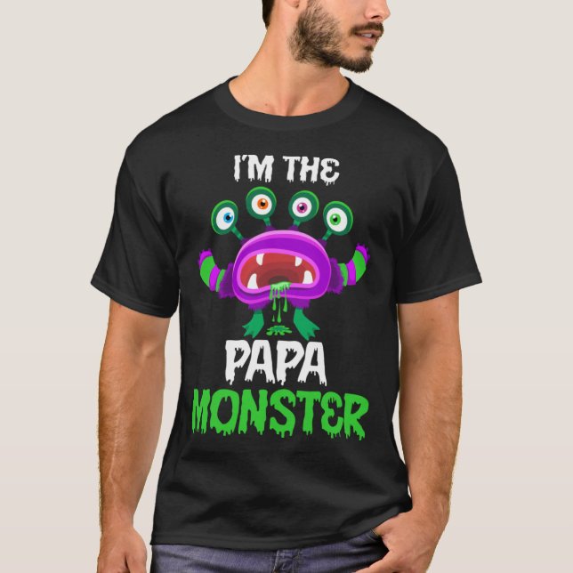 I m The Papa Monster Matching Family Halloween T-Shirt (Front)
