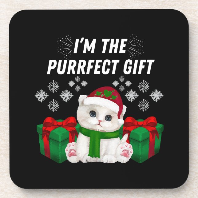 I m The Purrfect Gift Coaster (Front)