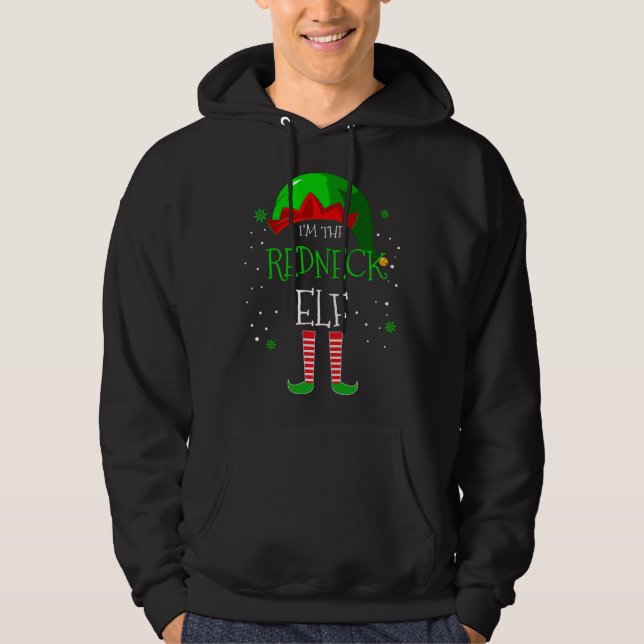 I m the Redneck Elf Family Matching Costume Christ Hoodie (Front)