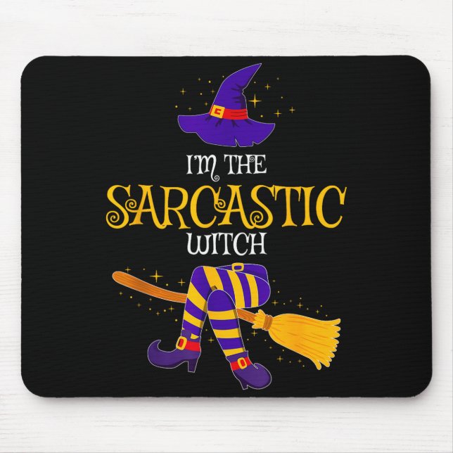 I’m The Sarcastic Witch Family Matching Costume Ha Mouse Mat (Front)