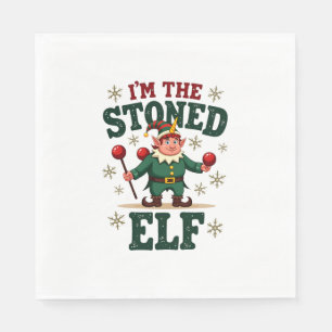 I�m The Stoned Elf Vintage Christmas Dabbing Unico Napkin
