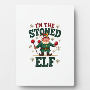 I�m The Stoned Elf Vintage Christmas Dabbing Unico Plaque
