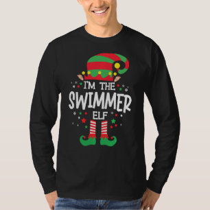 I M The Swimmer Elf Family Group Matching Christma T-Shirt