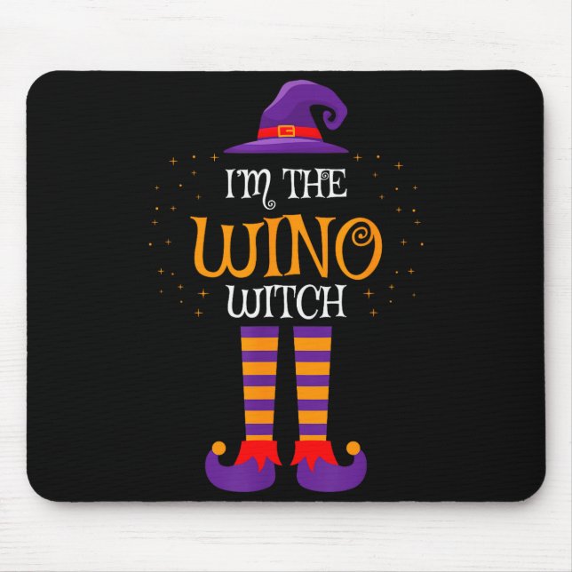 I’m The Wino Witch Halloween Family Matching Group Mouse Mat (Front)