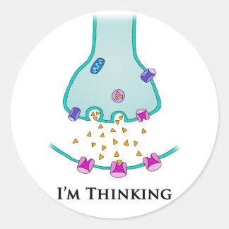 I’m Thinking Neuron Synapse Classic Round Sticker