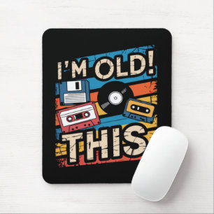 I’m This Old Colourful Retro Music Nostalgia Mouse Mat