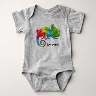 I’m Unique Colourful Chameleon Baby Bodysuit