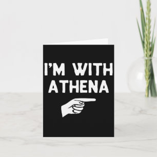 I’m With Athena Funny Halloween Matching Costume  Card