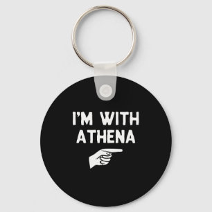I’m With Athena Funny Halloween Matching Costume  Key Ring