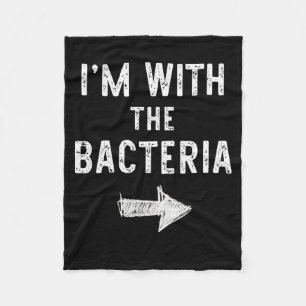 I’m With The Bacteria Funny Halloween Couple Costu Fleece Blanket