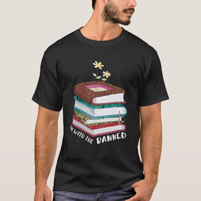 I m with The Banned Books I Read Banned Reader Boo T-Shirt (Front)