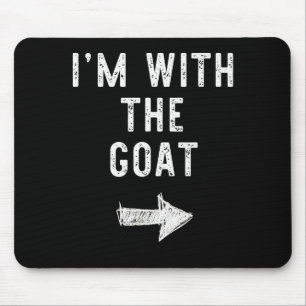 I’m With The Goat Funny Halloween Couple Costume Mouse Mat