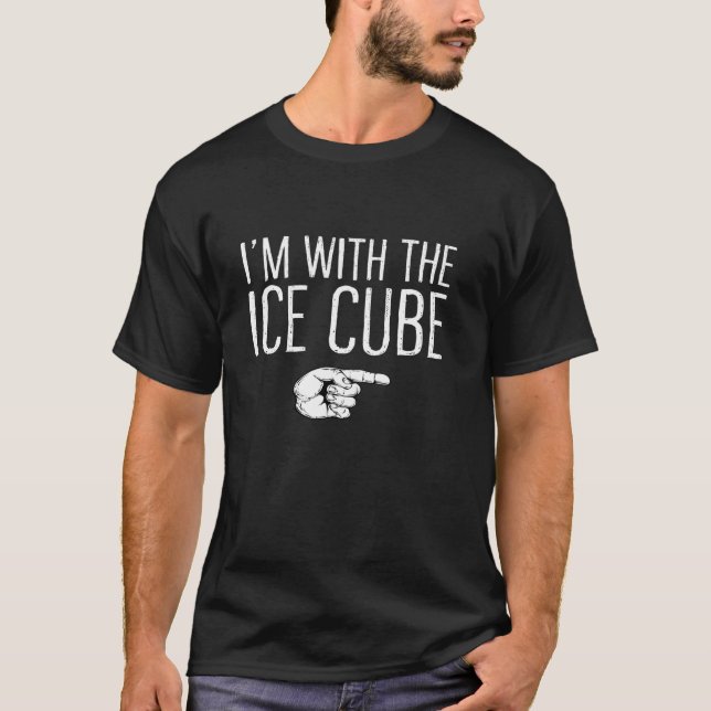 I m With The Ice Cube Matching Costume Lazy Hallow T-Shirt (Front)