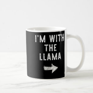 I’m With The Llama Funny Halloween Couple Costume Coffee Mug