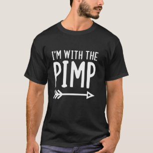 I m With The Pimp Funny Matching Halloween Couple  T-Shirt